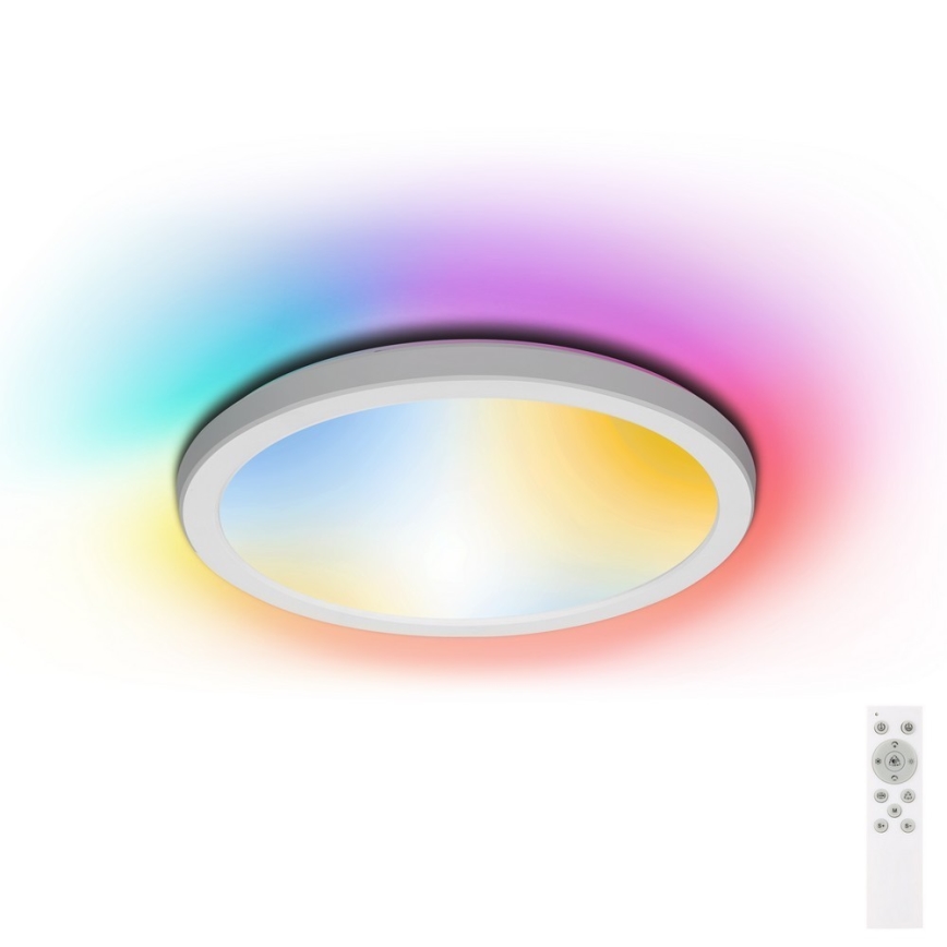 Aigostar - LED RGBW Φωτιστικό οροφής μπάνιου dimming LED/18W/230V 3000-6500K διάμετρος 30 cm IP44 + τηλεχειριστήριο