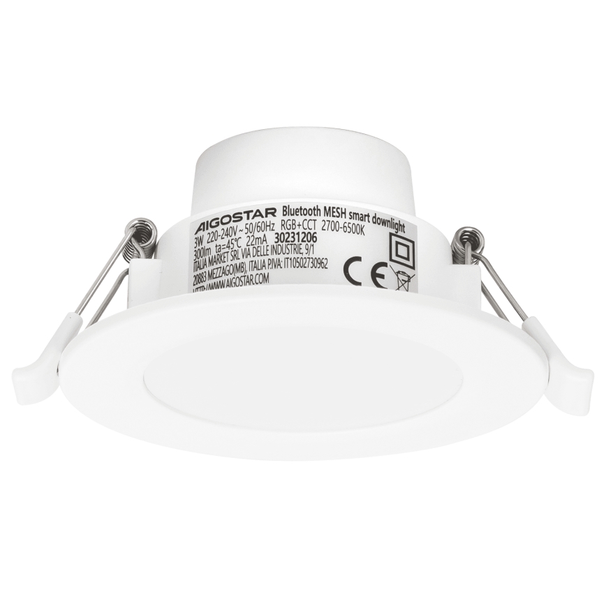 Aigostar - LED RGBW Χωνευτό φωτιστικό οροφής μπάνιου dimmimg MESH Smart LED/3W/230V 2700-6500K IP44