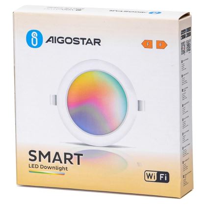 Aigostar - LED RGBW Χωνευτό φωτιστικό οροφής ντιμαριζόμενο LED/9W/230V 2700-6500K διάμετρος 14,5 cm Wi-Fi