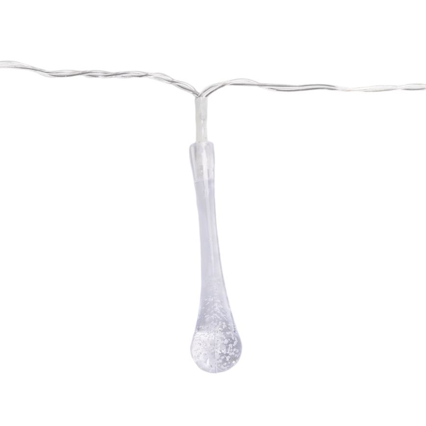 Aigostar - Γιρλάντα LED για εξωτερικούς χώρους 25xLED, 8 λειτουργίες, 3xAA, 2,5 m, IP44, πολύχρωμες σταγόνες