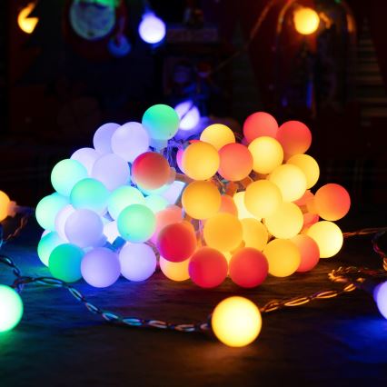Aigostar - LED εξωτερική διακοσμητική γιρλάντα 50xLED/8 λειτουργίες 5 m IP44 πολύχρωμη