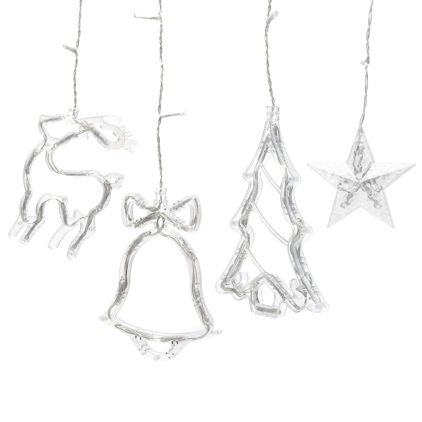 Aigostar - LED RGBY Εξωτερική χριστουγεννιάτικη γιρλάντα 120xLED/8 λειτουργίες 3x0,6m IP44 πολύχρωμη + τηλεχειριστήριο