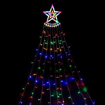 Aigostar - LED Εξωτερική χριστουγεννιάτικη διακόσμηση 206xLED 2m IP44 πολύχρωμη