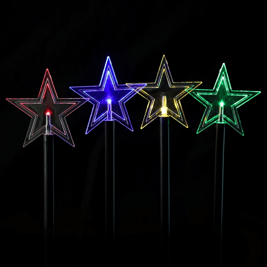Aigostar - LED RGBY Ηλιακό χριστουγεννιάτικο φωτιστικό 5xLED/1,2V/8 λειτουργίες 1m IP65 800mAh αστέρια