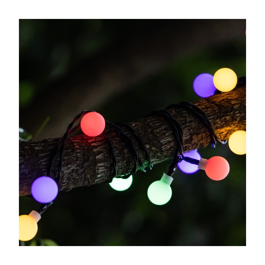 Aigostar - LED Solar διακοσμητικά λαμπάκια 50xLED/8 λειτουργίες 12m IP65 πολύχρωμα