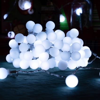 Aigostar - LED Εξωτερική διακοσμητική γιρλάντα 100xLED/8 λειτουργίες 10m IP44 ψυχρό λευκό