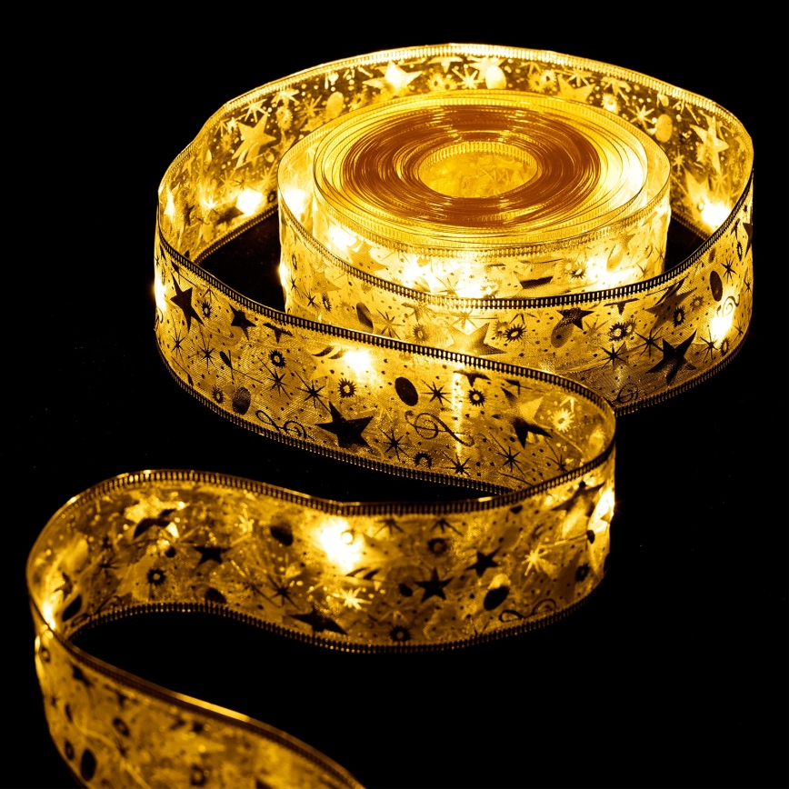 Aigostar - LED γιρλάντα 100 LED / 3x AA, 10 m, θερμό λευκό, χρυσό