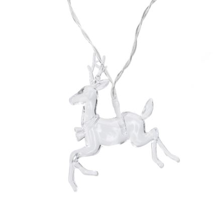 Aigostar - LED γιρλάντα 10xLED/3xAA 1,5m θερμό λευκό, σε σχήμα ελαφιών