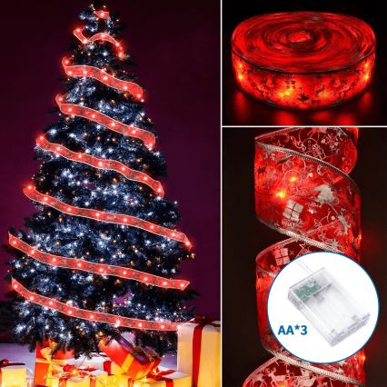 Aigostar - Γιρλάντα LED 20xLED/3xAA 2 m θερμό λευκό, κόκκινο