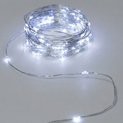 Aigostar - LED γιρλάντα εξωτερικού χώρου 50xLED/3xAA IP44 5,3 m ψυχρό λευκό