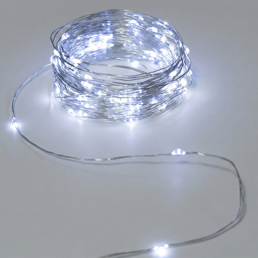 Aigostar - LED γιρλάντα εξωτερικού χώρου 50xLED/3xAA IP44 5,3 m ψυχρό λευκό