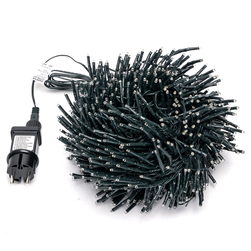 Aigostar - LED γιρλάντα για εξωτερικούς χώρους 600xLED/8 λειτουργίες 18m IP44 θερμό λευκό