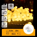 Aigostar - LED γιρλάντα εξωτερικού χώρου 100xLED/3xAA/8 λειτουργίες 10,3 m IP44 θερμό λευκό