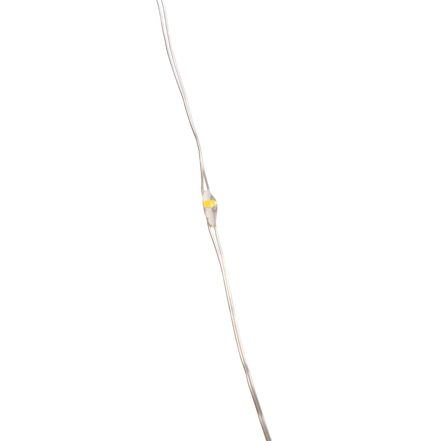 Aigostar - LED γιρλάντα εξωτερικού χώρου, 100× LED, 8 λειτουργίες, τροφοδοσία 3×AA, μήκος 10,3 m, IP44, θερμό λευκό