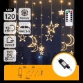 Aigostar - LED γιρλάντα εξωτερικού χώρου 120xLED/6W/230V/8 λειτουργίες 3x0,6m IP44 θερμό λευκό + τηλεχειριστήριο