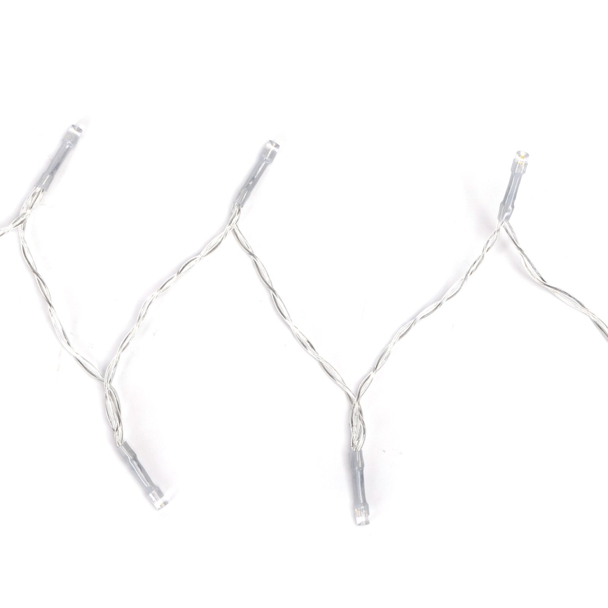 Aigostar - LED γιρλάντα εξωτερικού χώρου 50 LED/8 λειτουργίες 3xAA 5,3m IP44 θερμό λευκό