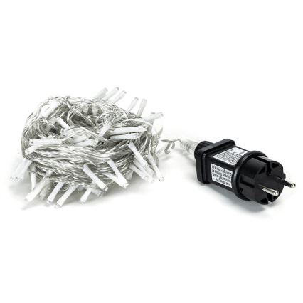 Aigostar - LED Γιρλάντα εξωτερικού χώρου 50xLED/8 λειτουργίες 8m IP44 ψυχρό λευκό