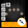 Aigostar - LED Γιρλάντα εξωτερικού χώρου για τα Χριστούγεννα, 84xLED/8 λειτουργίες, 1,2x1m, IP44, ζεστό λευκό, νιφάδες