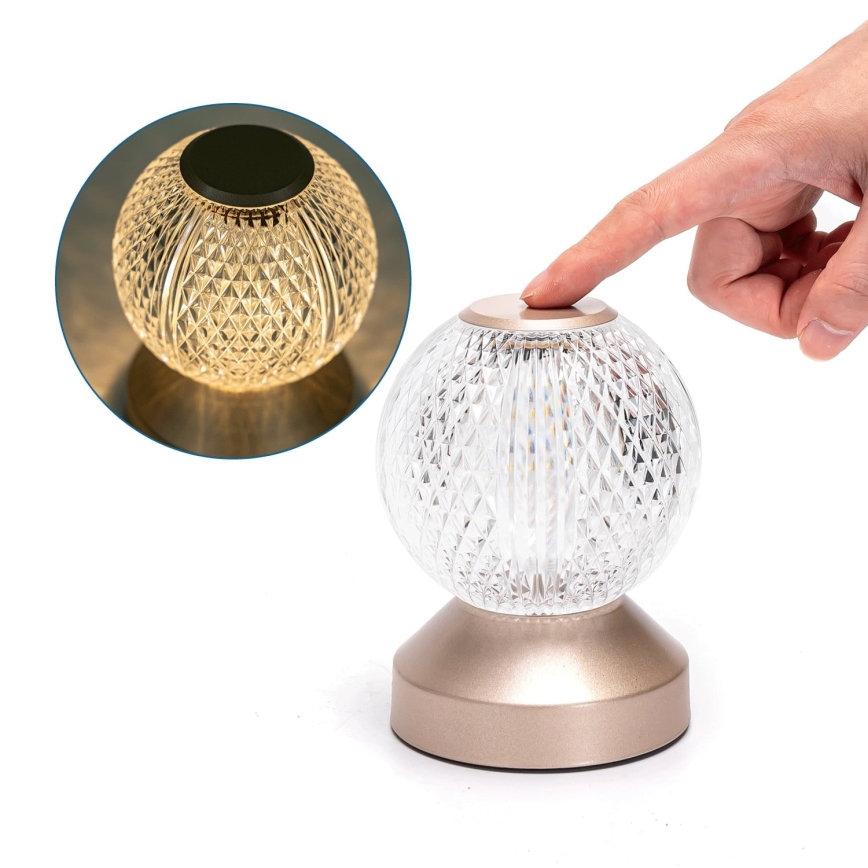 Aigostar - Ρυθμιζόμενο LED Φορτιζόμενο Επιτραπέζιο Φωτιστικό LED/1W/5V 2700/4000/6500K 1800mAh 13,5 εκ.