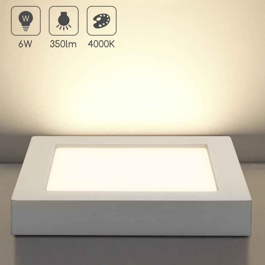 Aigostar - LED επιφανειακό φωτιστικό οροφής LED/6W/230V 4000K 12,2x12,2 cm λευκό