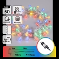 Aigostar - LED Εξωτερικά Χριστουγεννιάτικα Φωτάκια 50xLED/8 λειτουργίες 8m IP44 πολύχρωμα