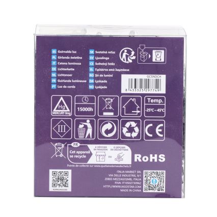 Aigostar -LED Εξωτερική γιρλάντα 300xLED/8 λειτουργίες 3xAA 15,3m IP44 πολύχρωμη