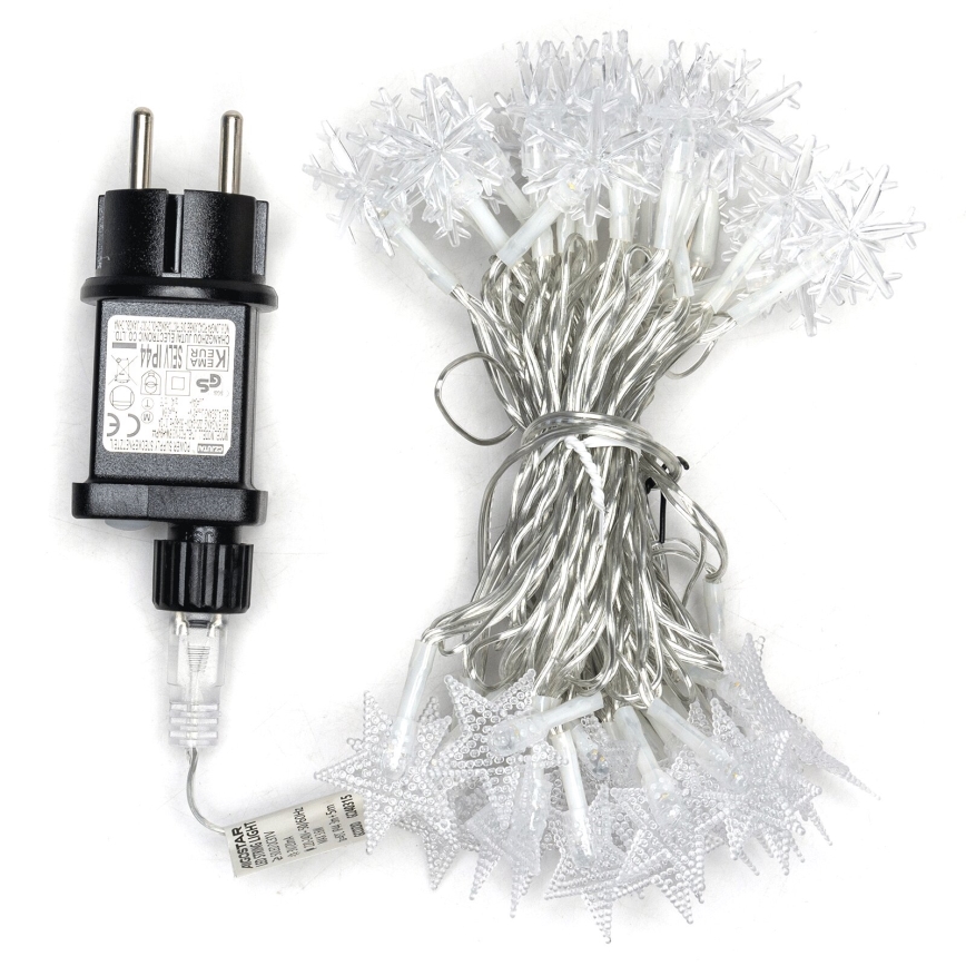 Aigostar - LED Εξωτερική γιρλάντα 50xLED/8 λειτουργίες 8m IP44 ζεστό λευκό