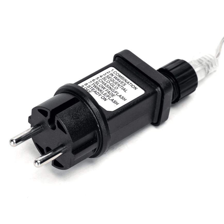 Aigostar - LED Εξωτερική γιρλάντα 50xLED/8 λειτουργίες 8m IP44 ψυχρό λευκό