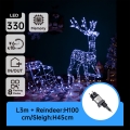 Aigostar - LED εξωτερική διακόσμηση LED/3,6W/31/230V 6500K 90/45cm IP44 τάρανδος με έλκηθρο