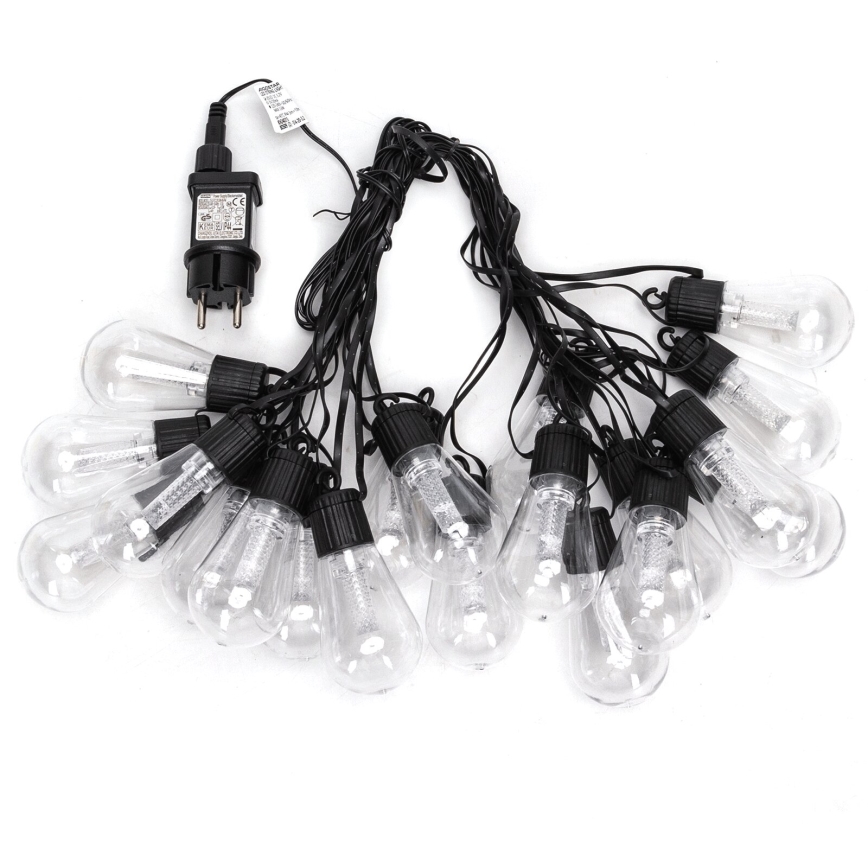 Aigostar - LED εξωτερική διακοσμητική γιρλάντα 20xLED/13m IP44 ψυχρό λευκό