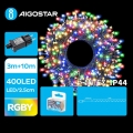 Aigostar - LED Εξωτερική χριστουγεννιάτικη αλυσίδα 400xLED/8 λειτουργίες 13m IP44 πολύχρωμη
