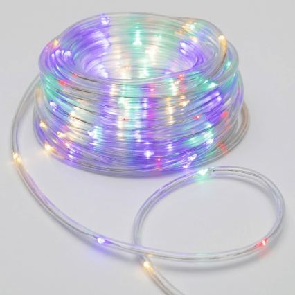 Aigostar - LED Εξωτερική χριστουγεννιάτικη γιρλάντα 100 LED/8 λειτουργίες 3xAA 10,3 m IP44 πολύχρωμη