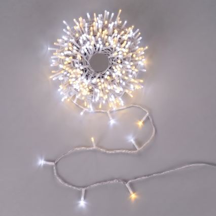 Aigostar - LED εξωτερική χριστουγεννιάτικη γιρλάντα 100xLED/8 λειτουργίες 13m IP44 θερμό λευκό/ψυχρό λευκό