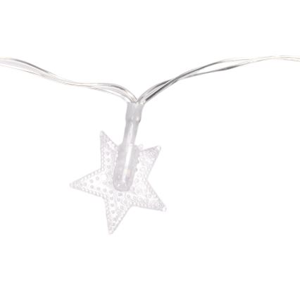 Aigostar - Εξωτερική χριστουγεννιάτικη γιρλάντα LED, 100 LED, 8 λειτουργίες, 3×AA, 10 m, IP44, ψυχρό λευκό