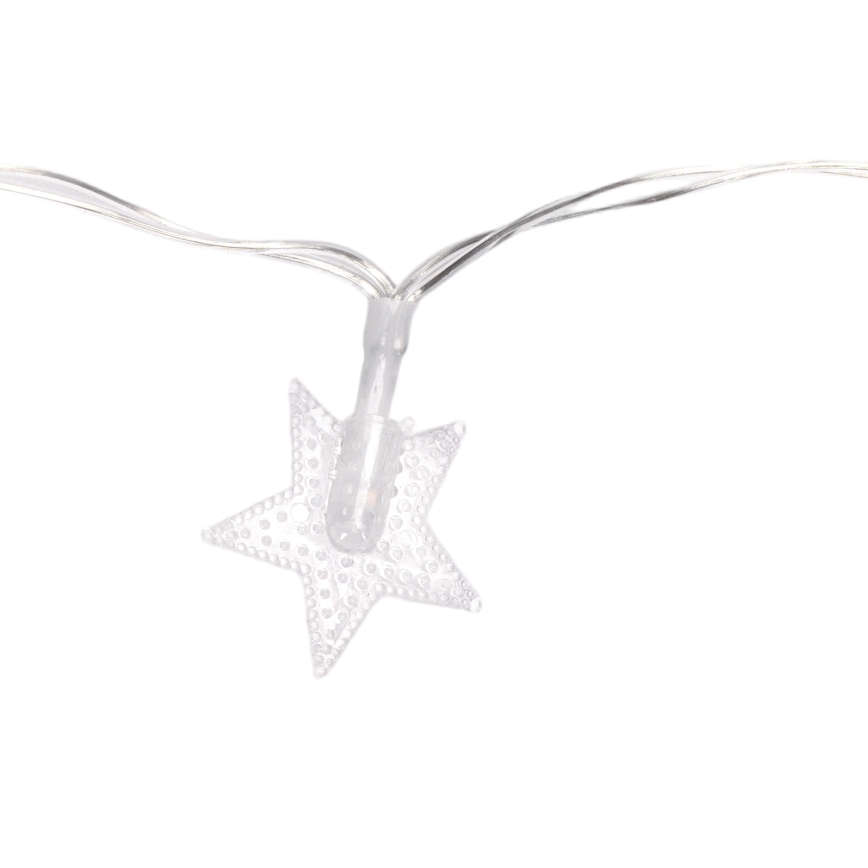 Aigostar - Εξωτερική χριστουγεννιάτικη γιρλάντα LED, 100 LED, 8 λειτουργίες, 3×AA, 10 m, IP44, ψυχρό λευκό