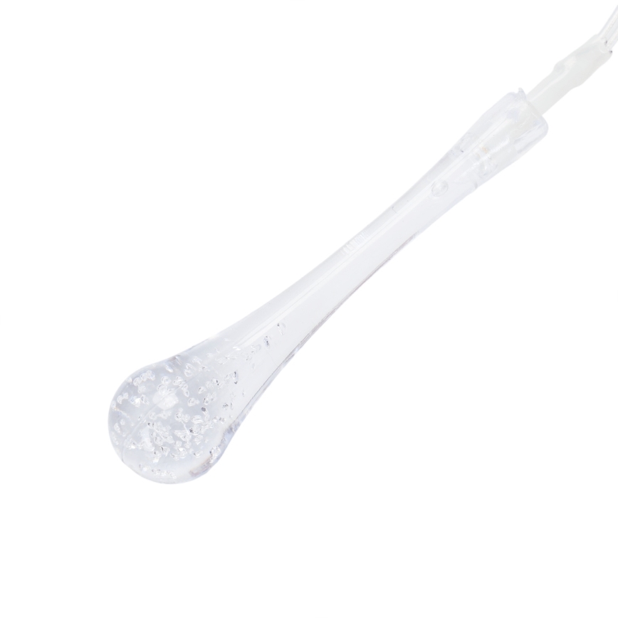 Aigostar - LED Εξωτερική χριστουγεννιάτικη γιρλάντα 100xLED/8 λειτουργίες 3xAA 10m IP44 ψυχρό λευκό σταγόνες