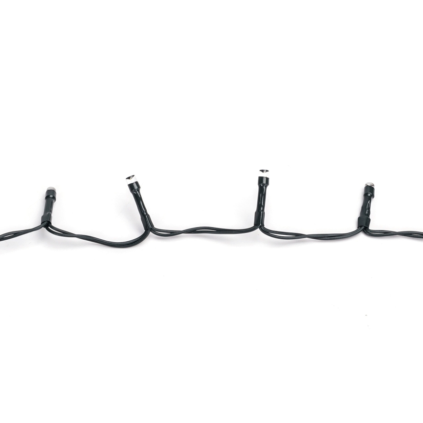 Aigostar - Εξωτερική χριστουγεννιάτικη γιρλάντα LED με 100 LED, 8 λειτουργίες, τροφοδοσία 3x AA, μήκος 5,3 m, IP44, ψυχρό λευκό