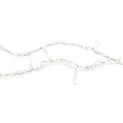 Aigostar - LED εξωτερική χριστουγεννιάτικη γιρλάντα 100xLED/8 λειτουργίες 3xAA 8x0,6m IP44 θερμό λευκό