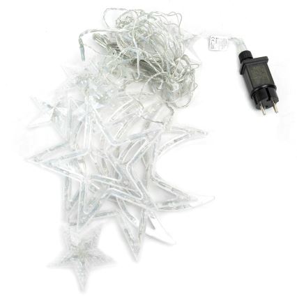 Aigostar - Χριστουγεννιάτικη LED γιρλάντα εξωτερικού χώρου 120 LED/6W/230V/8 λειτουργίες 3x0,6m IP44 ψυχρό λευκό + τηλεχειριστήριο