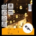 Aigostar - LED εξωτερική χριστουγεννιάτικη γιρλάντα 120xLED/8 λειτουργίες 3x0,6m IP44 θερμό λευκό + τηλεχειριστήριο