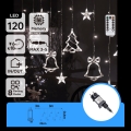 Aigostar - LED εξωτερική χριστουγεννιάτικη γιρλάντα 120xLED/8 λειτουργίες 3x0,6m IP44 ψυχρό λευκό + τηλεχειριστήριο