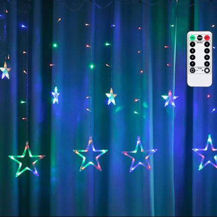 Aigostar - LED Εξωτερική χριστουγεννιάτικη γιρλάντα 120xLED/8 λειτουργίες 6x0,6m IP44 πολύχρωμη + τηλεχειριστήριο
