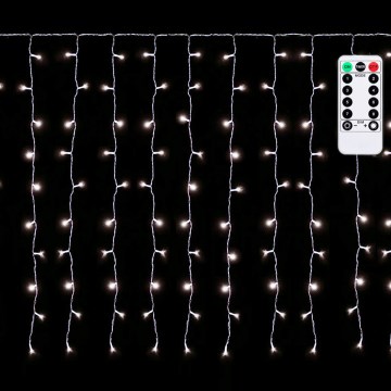 Aigostar - LED εξωτερική χριστουγεννιάτικη γιρλάντα 150xLED/6W/230V/8 λειτουργίες 1,5x1m IP44 ψυχρό λευκό + τηλεχειριστήριο