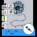 Aigostar - LED εξωτερική χριστουγεννιάτικη γιρλάντα 150xLED/8 λειτουργίες 18m IP44 ψυχρό λευκό