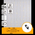 Aigostar - LED εξωτερική χριστουγεννιάτικη γιρλάντα 156xLED/8 λειτουργίες 4,2x1,2m IP44 θερμό λευκό