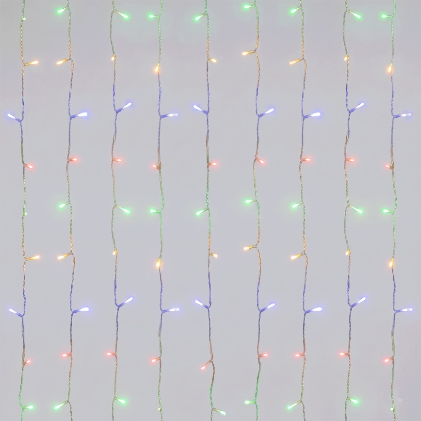 Aigostar - LED εξωτερική χριστουγεννιάτικη γιρλάντα 192xLED/8 λειτουργίες 4,5x1,2m IP44 πολύχρωμη