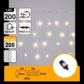 Aigostar - LED Εξωτερική χριστουγεννιάτικη γιρλάντα 200xLED 8x0,4m IP44 θερμό λευκό