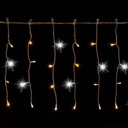 Aigostar - LED Εξωτερική χριστουγεννιάτικη γιρλάντα 200xLED 8x0,4m IP44 θερμό λευκό