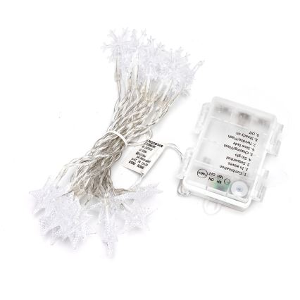 Aigostar - LED γιρλάντα εξωτερικού χώρου 25xLED/8 λειτουργίες 3xAA 2,5 m IP44 ψυχρό λευκό