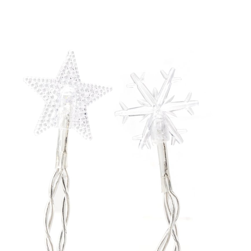 Aigostar - LED γιρλάντα εξωτερικού χώρου 25xLED/8 λειτουργίες 3xAA 2,5 m IP44 ψυχρό λευκό